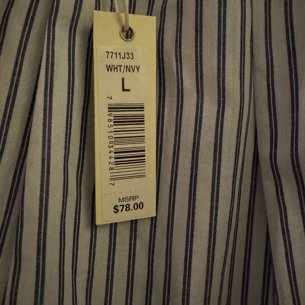 NWT Max Studio Striped Ruffle Tiered Sleeves Top - Picture 7 of 9